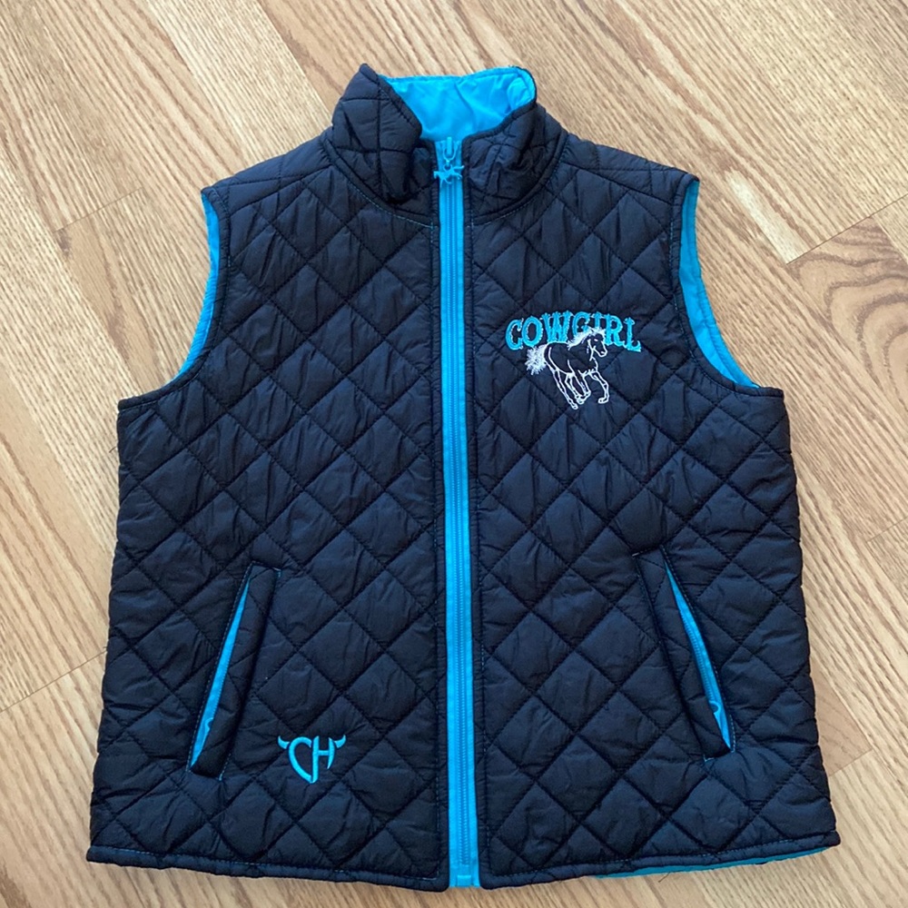 Girls Cowgirl Hardwear quilted vest
